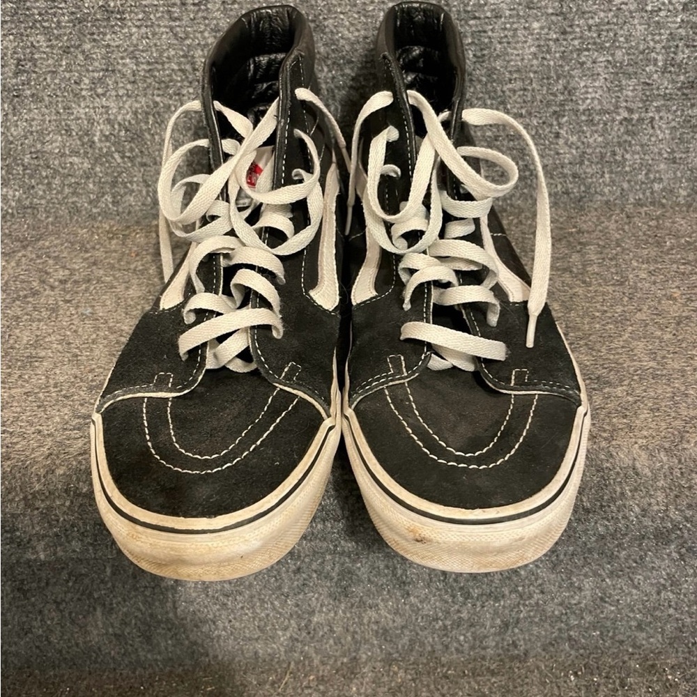 Vans Black and White Sneakers with Padded Collar